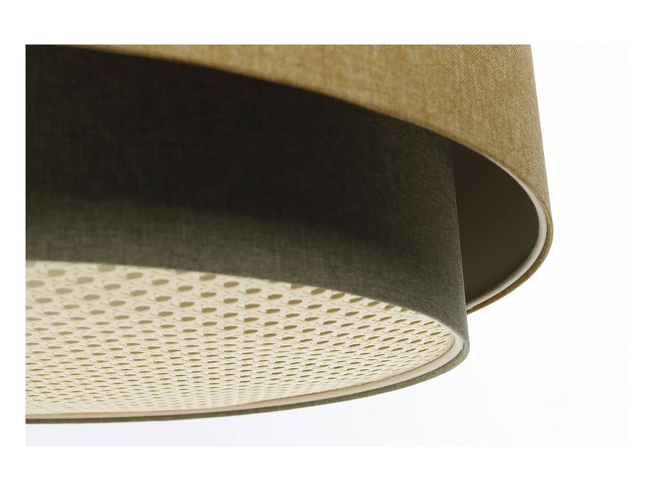 Suspension Duo avec diffuseur en rotin