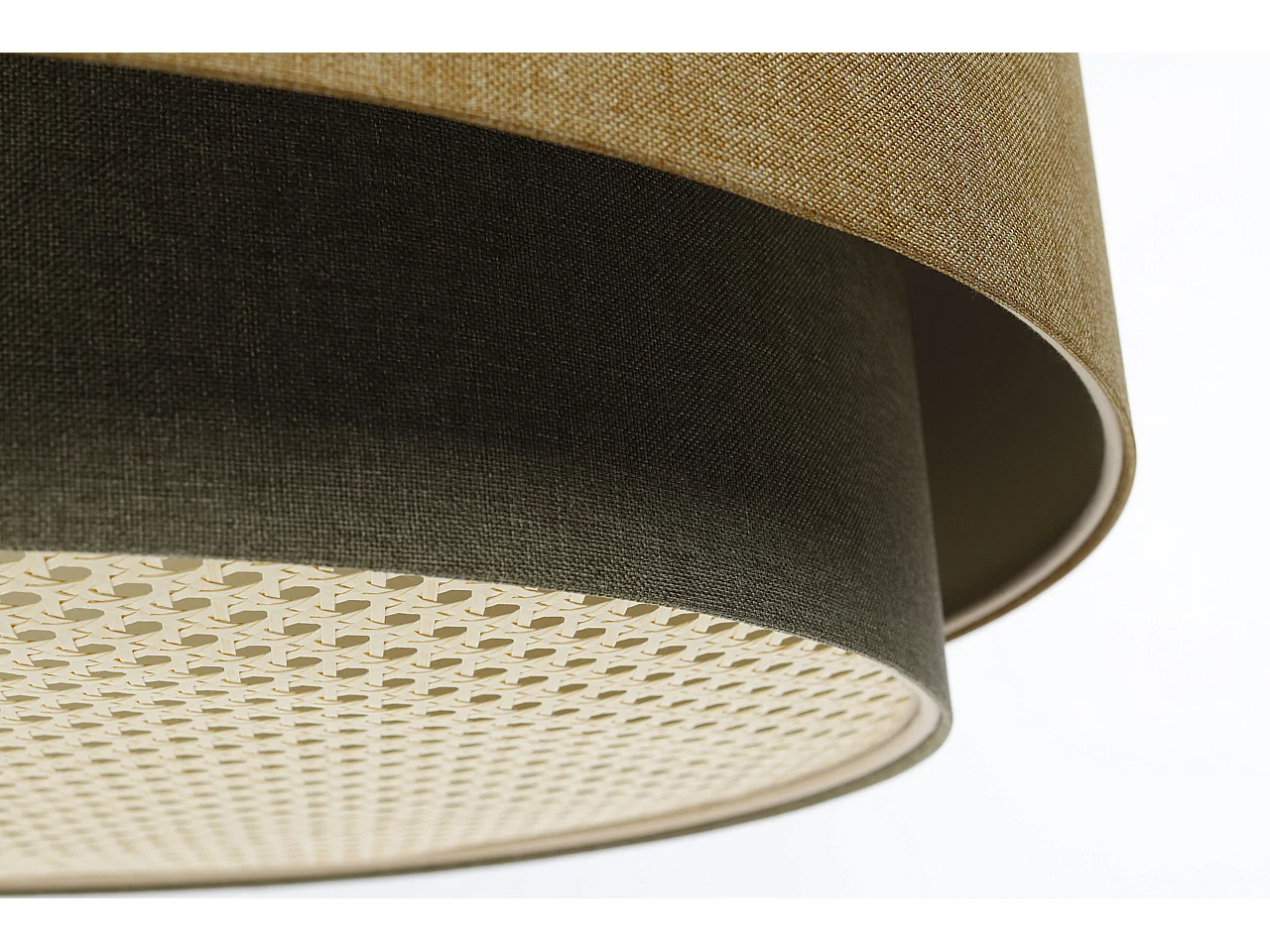 Suspension Duo avec diffuseur en rotin