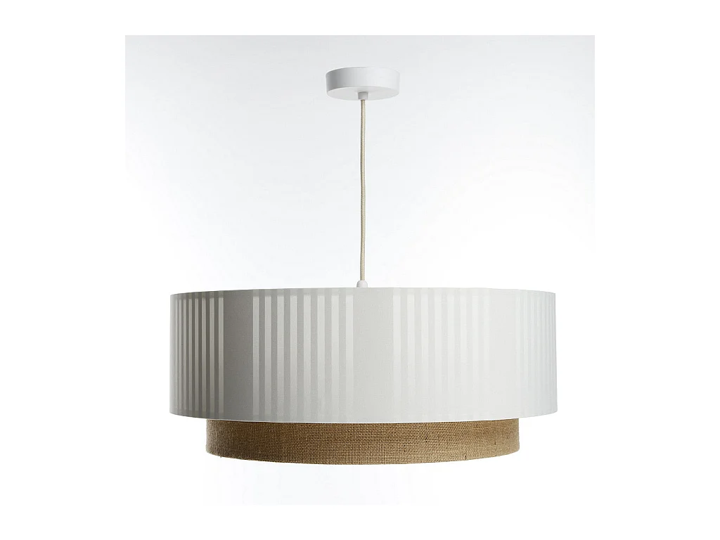 Lampa wisząca DUO LAMI LINE 50x20 biała/jutowa
