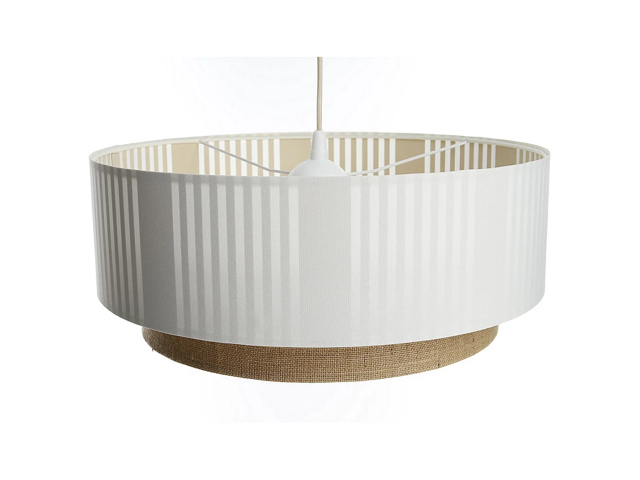 Lampa wisząca DUO LAMI LINE 50x20 biała/jutowa