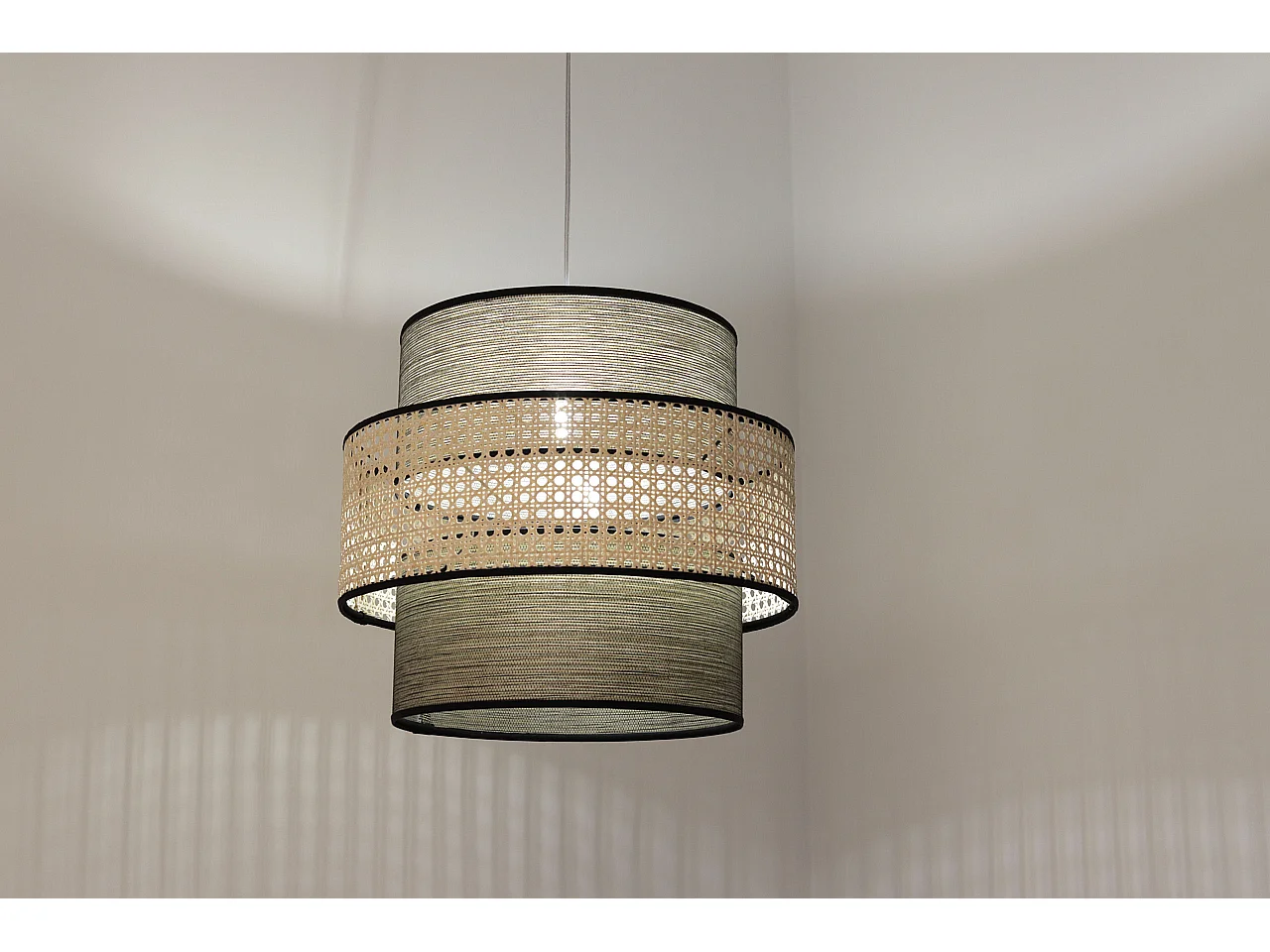 Suspension Doblo Rotin Naturel