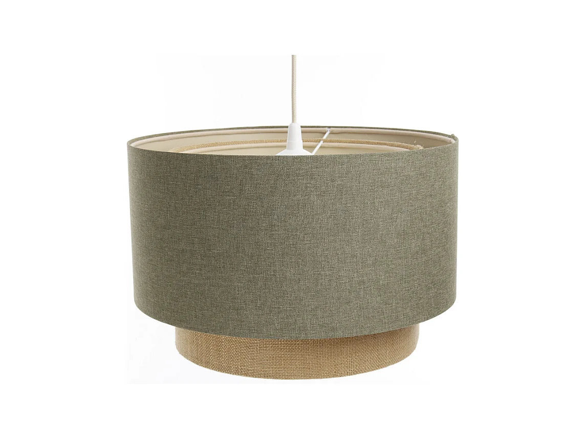 Suspension Duo avec diffuseur en rotin