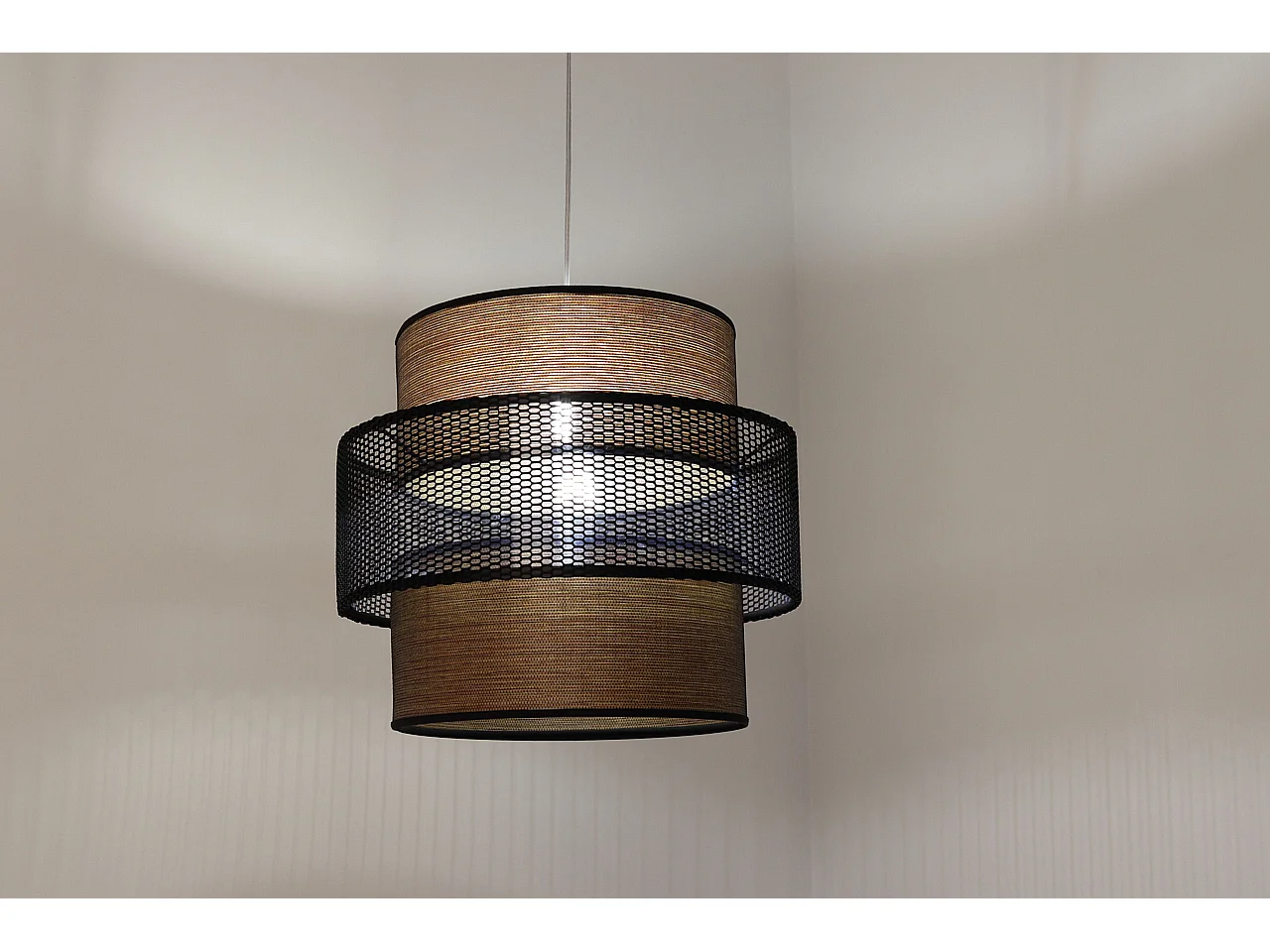 Suspension Doblo Tissu Maille Crochet Noir