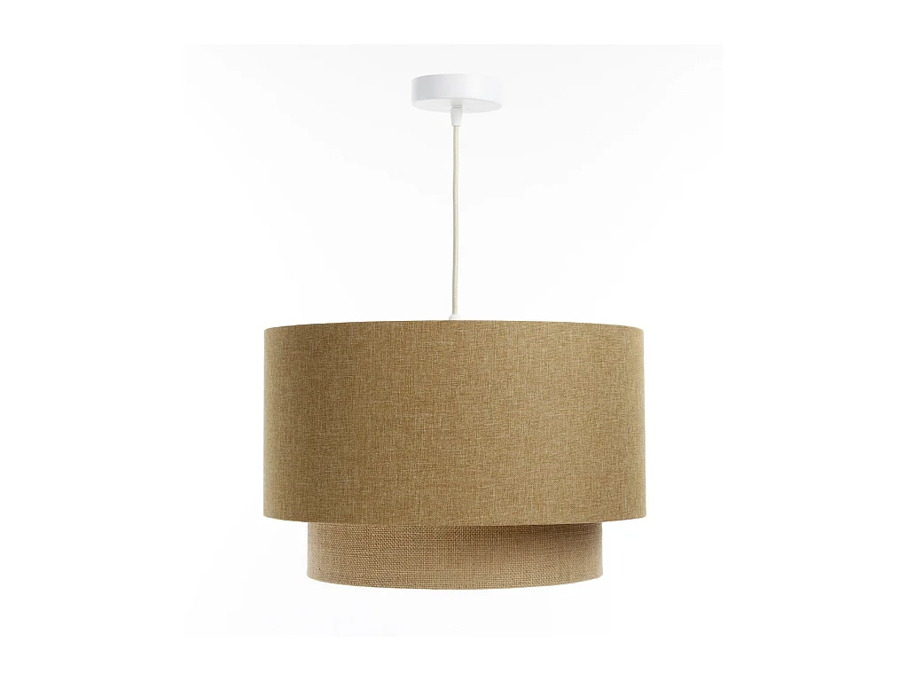 Suspension Duo avec diffuseur en rotin