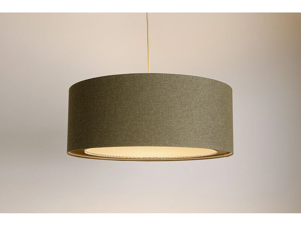 Lampa wisząca ERUTAN RATTAN 40 zielona