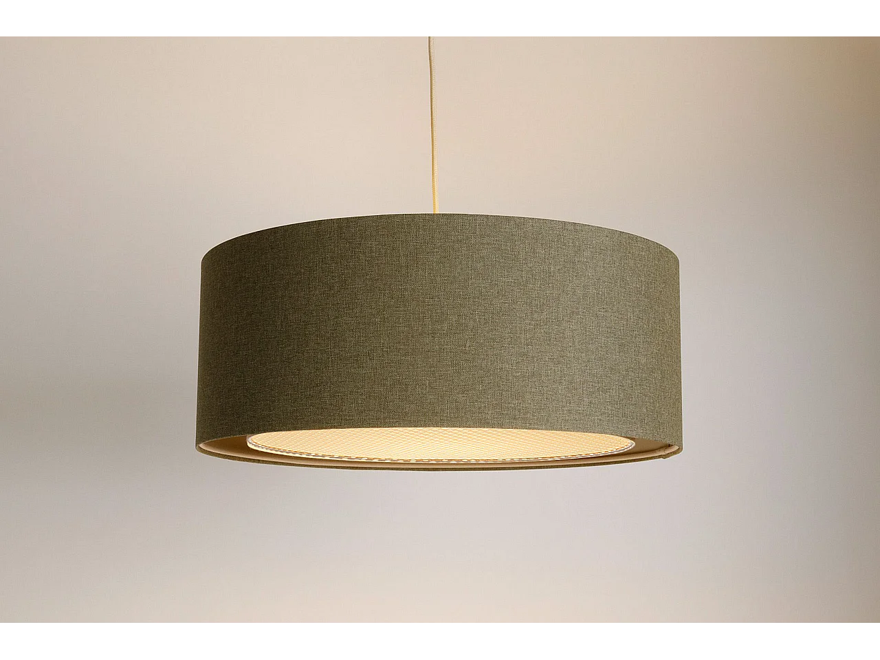 Lampa wisząca ERUTAN RATTAN 40 zielona