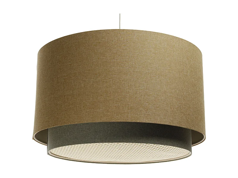 Suspension avec diffuseur en rotin