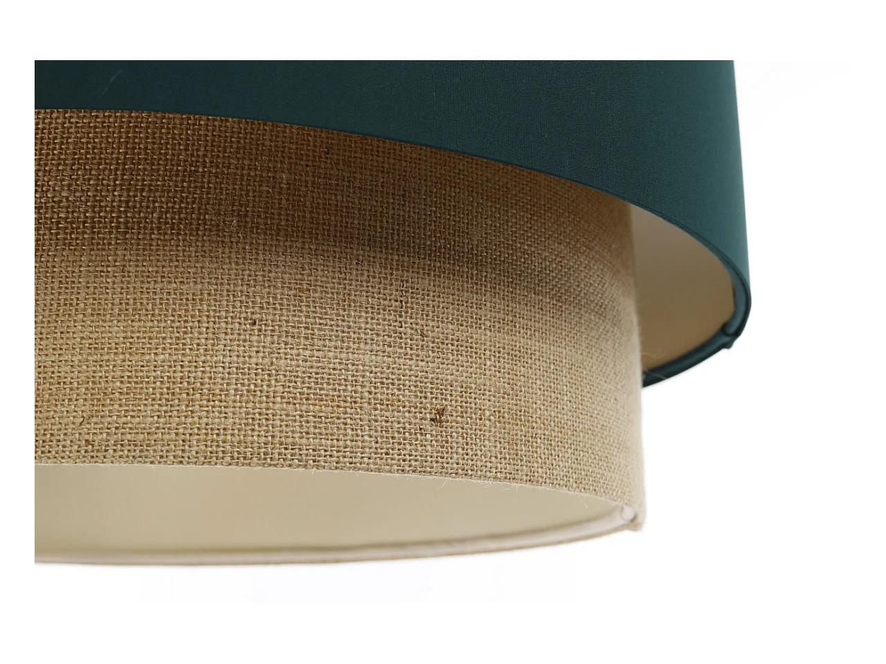 Suspension Duo Boho Jute Naturel, Satin vert