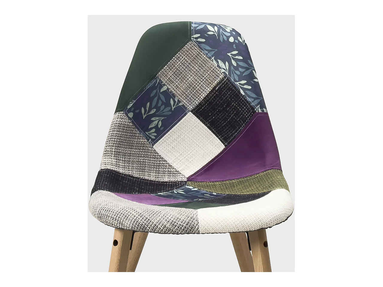 Lot de 2 Chaises Scandinaves, NORA (Patchwork Méditerranéen)