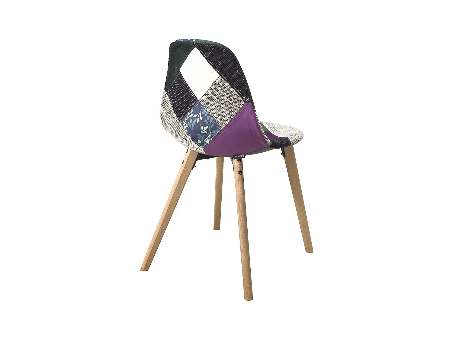 Lot de 2 Chaises Scandinaves, NORA (Patchwork Méditerranéen)