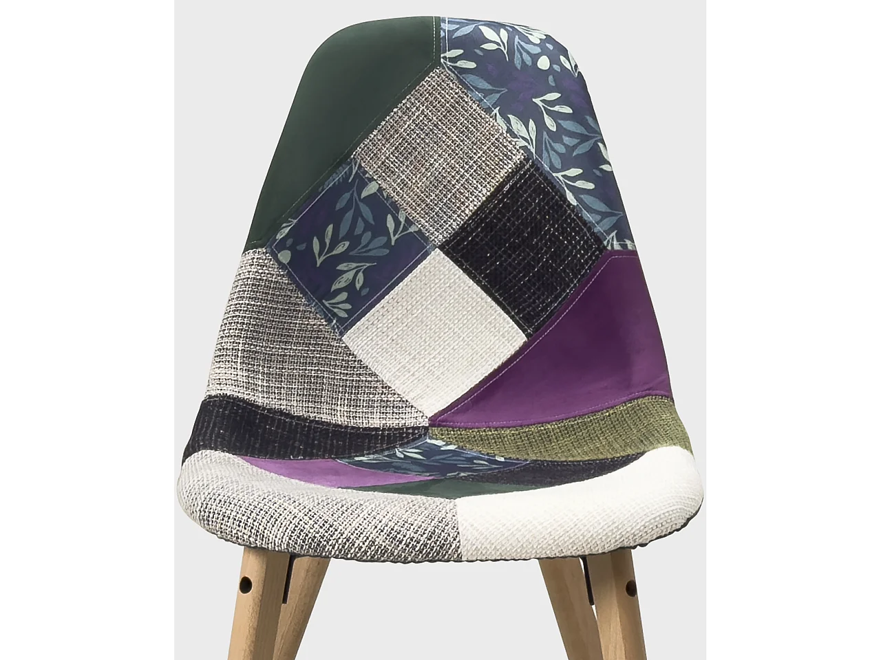 Lot de 2 Chaises Scandinaves, NORA (Patchwork Méditerranéen)