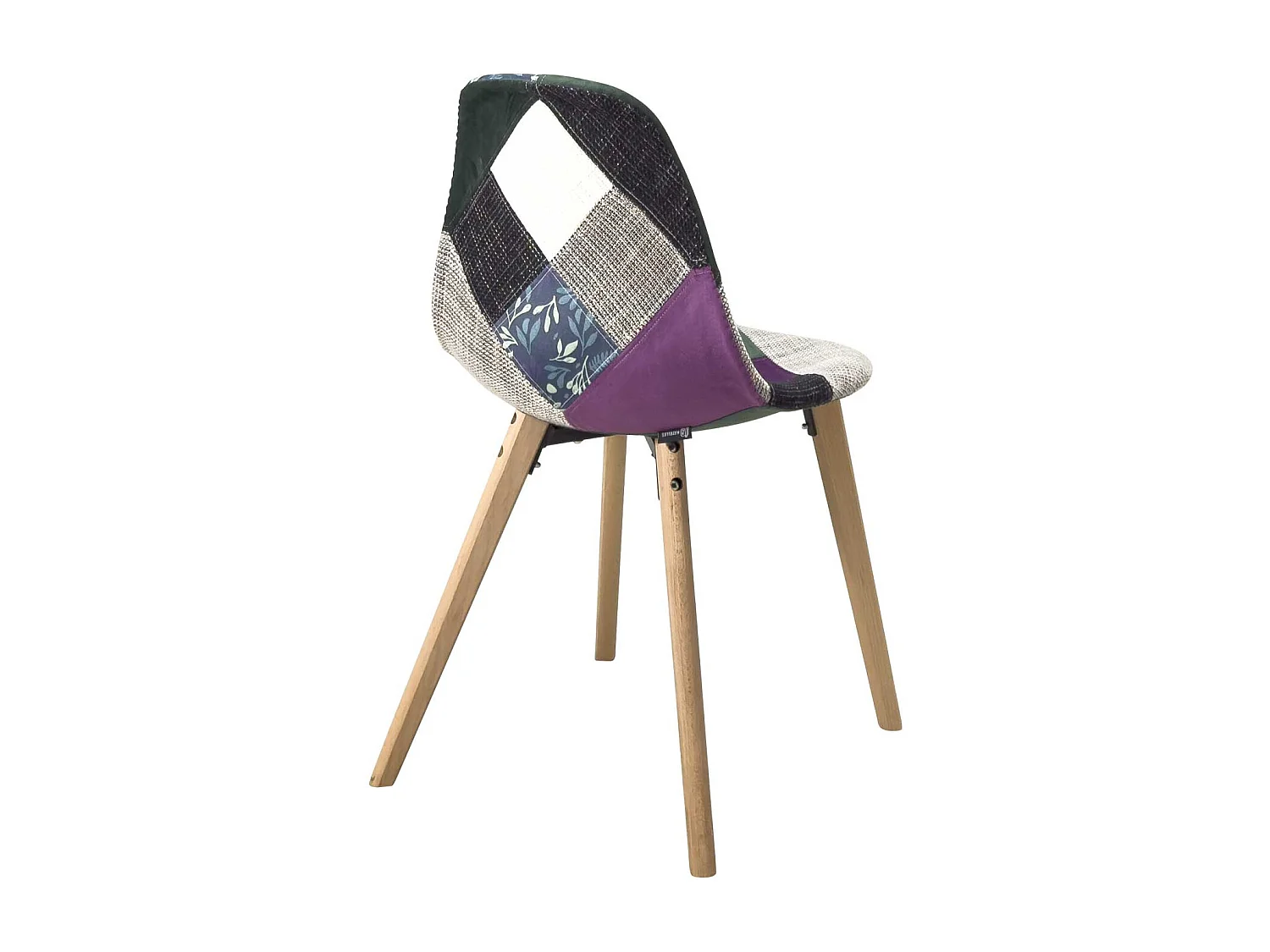 Lot de 2 Chaises Scandinaves, NORA (Patchwork Méditerranéen)