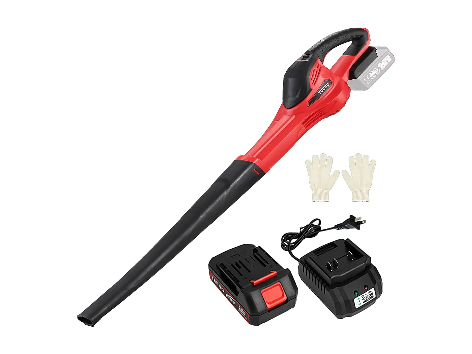 Souffleur sans fil 20 V, batterie 3,0 Ah, 1 chargeur,Compatible avec les batteries Makita