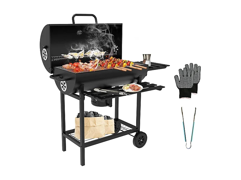 DEWINNER Barbecue Charbon de Bois XXL,Barbecue,avec Grille de Cuisson XXL avec Deux éTagèRes