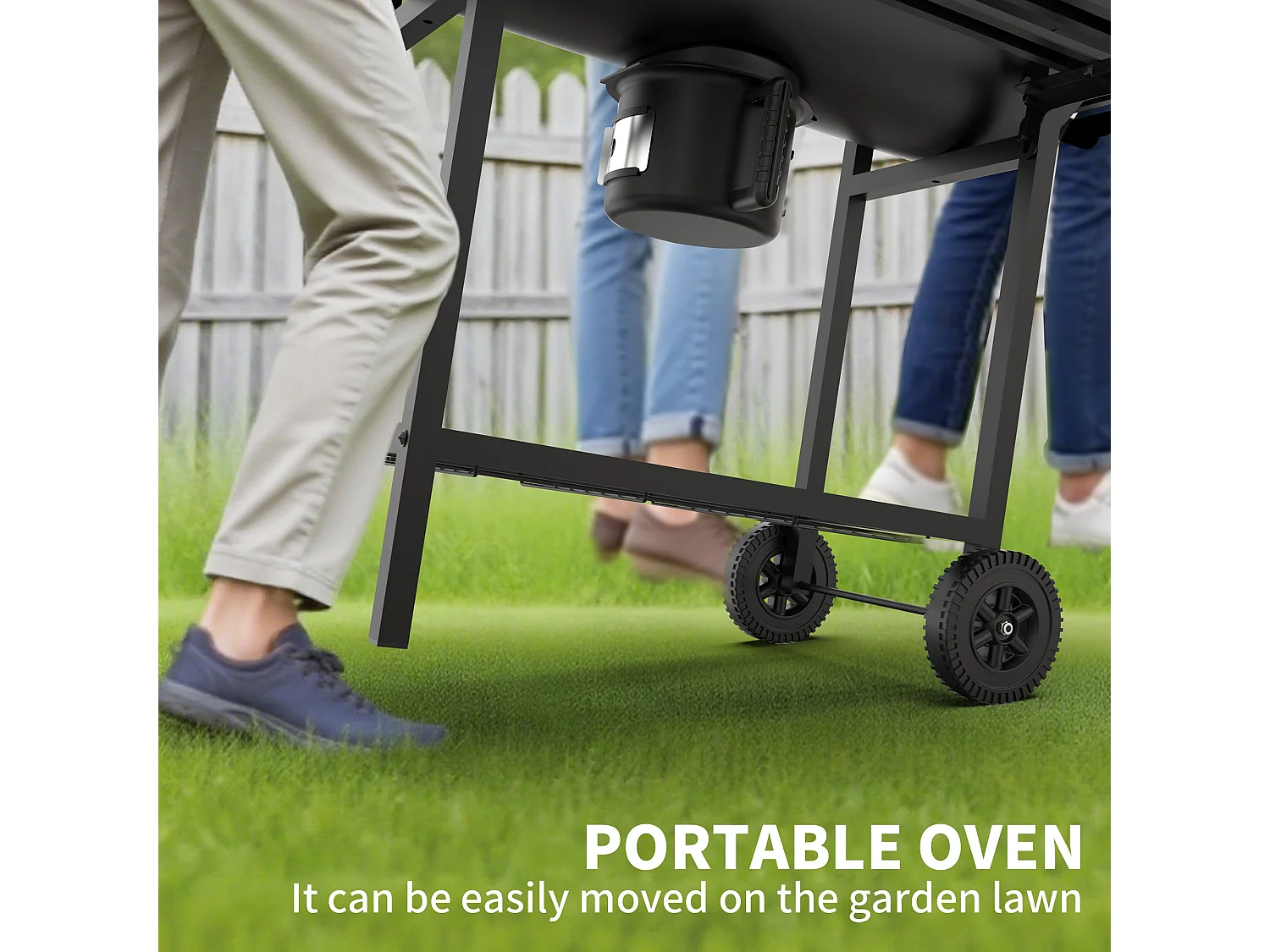 DEWINNER Barbecue Charbon de Bois XXL,Barbecue,avec Grille de Cuisson XXL avec Deux éTagèRes