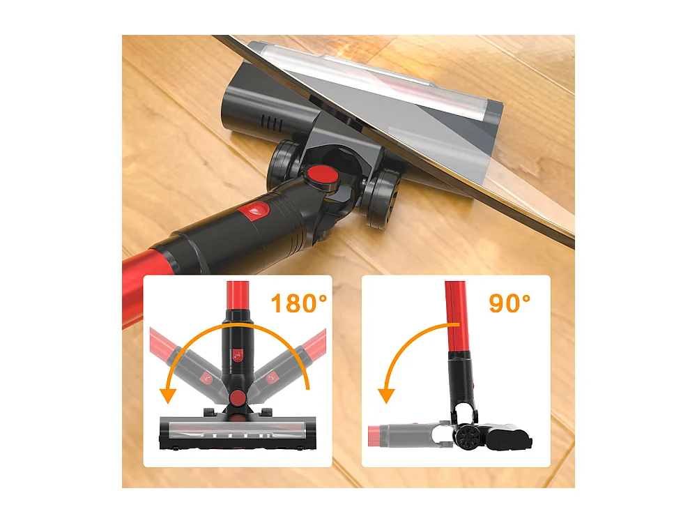 Aspirateur vertical sans fil, 2 niveaux, 150 Watts, 22.2V