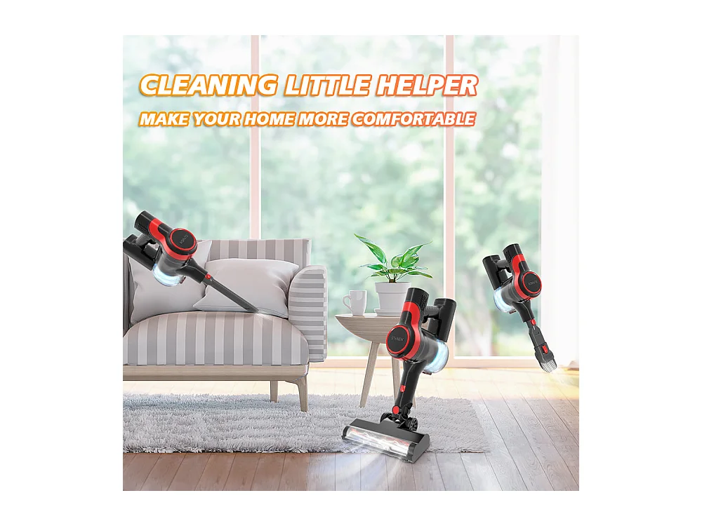 Aspirateur vertical sans fil, 2 niveaux, 150 Watts, 22.2V