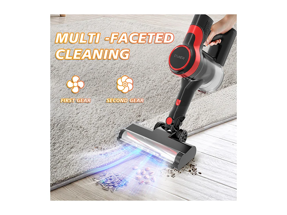 Aspirateur vertical sans fil, 2 niveaux, 150 Watts, 22.2V