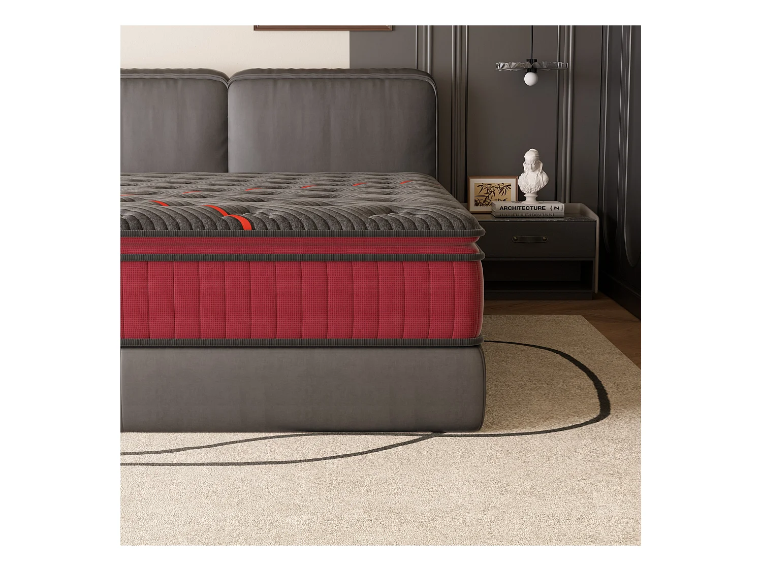 Matelas Ressorts 140x200 cm de Forme en Mousse et Ressorts, 30 cm Épaisseur