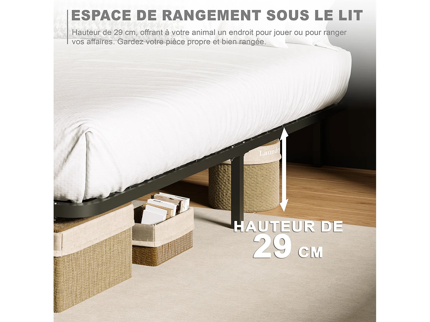 Sommier 160x200cm Hauteur de 29 cm(160 * 200)