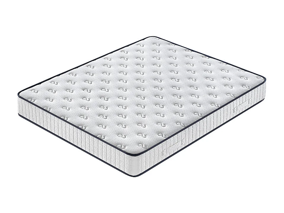 Ensemble Matelas en Mousse+ Lit Sommier Tapissier Déco 140x190cm, Epaisseur du Matelas 22cm