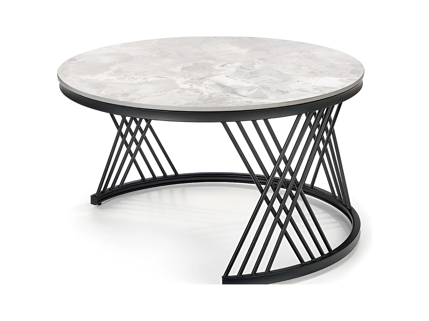 Set di tavolini da caffè Flamingo/set di 2/metallo sinterizzato/grigio nero