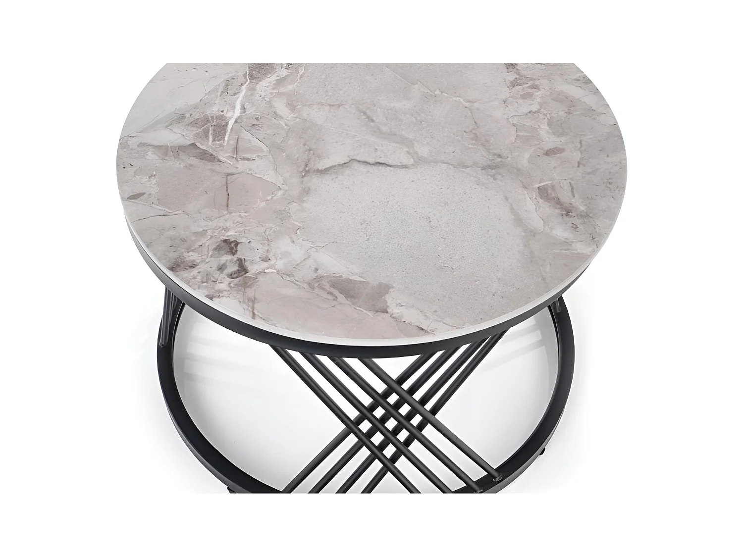 Set di tavolini da caffè Flamingo/set di 2/metallo sinterizzato/grigio nero