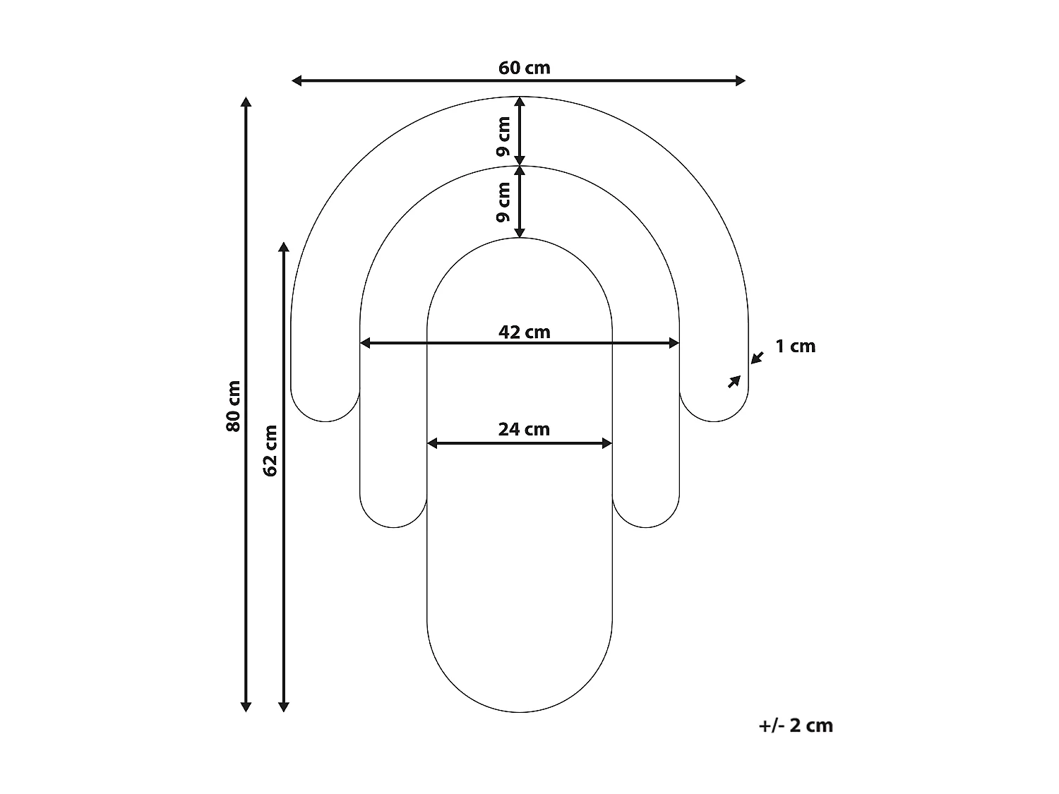 Miroir MESPAUL 60 cm 80 cm Multicolore