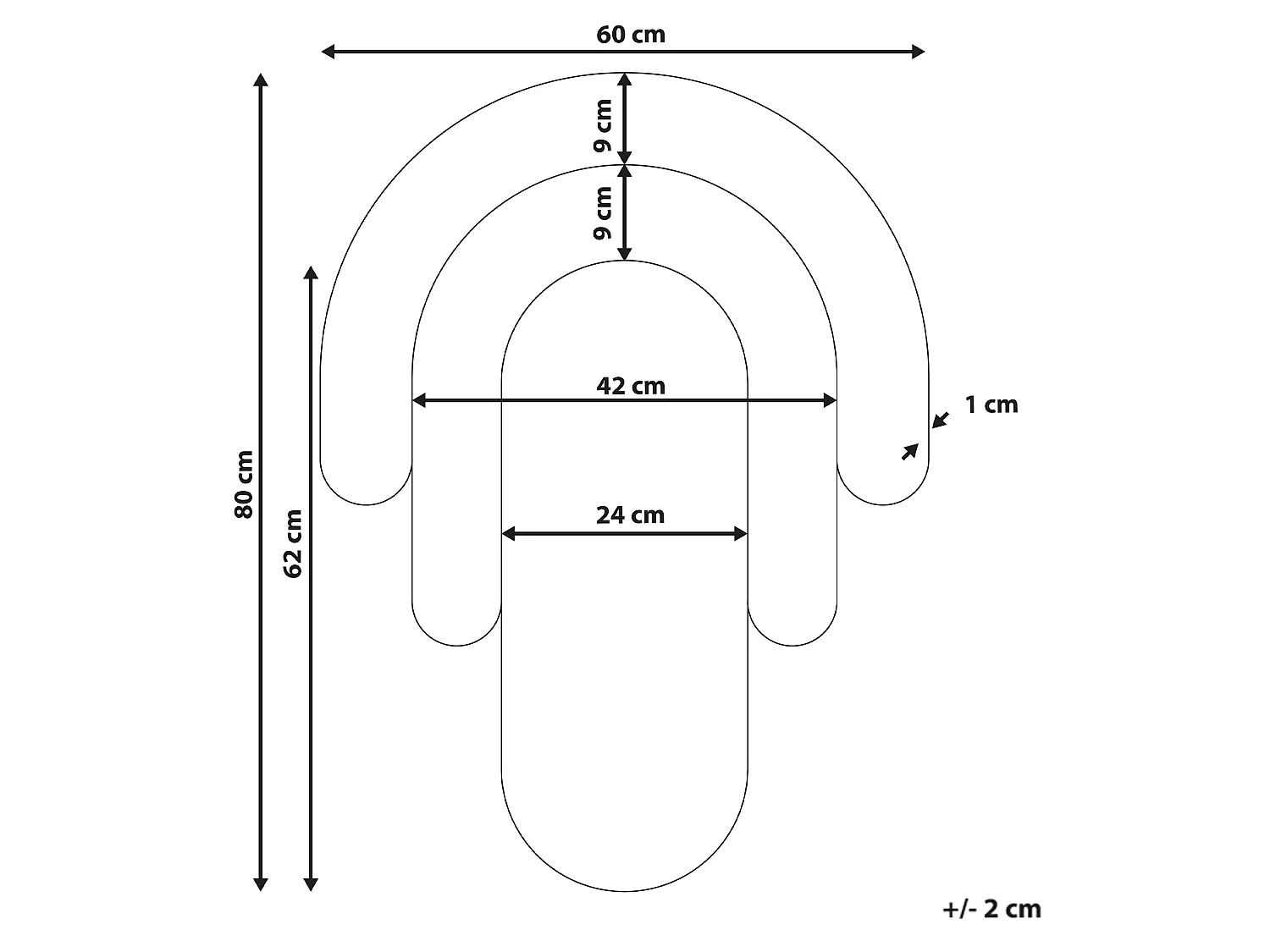 Miroir MESPAUL 60 cm 80 cm Multicolore