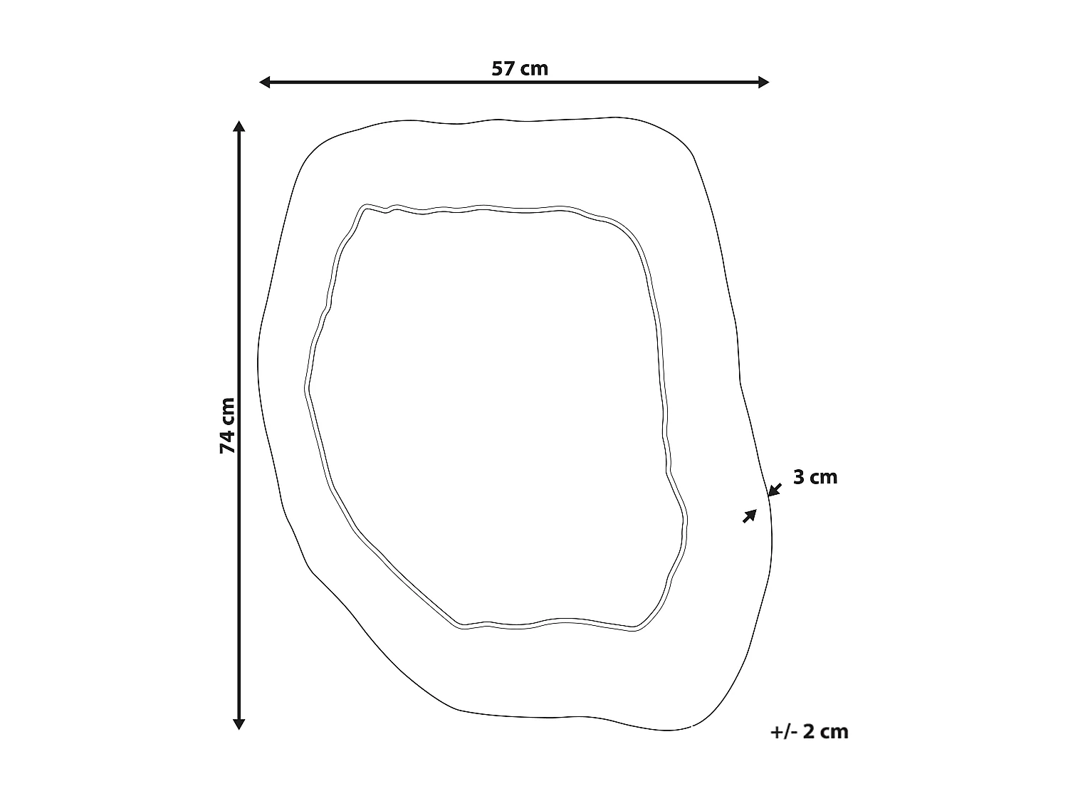 Miroir MARTYRE 57 cm 74 cm Vert