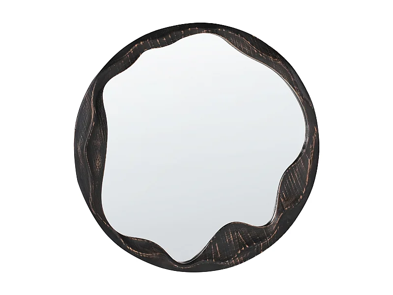 Miroir LANGON 60 cm 60 cm Bois de pin Marron foncé