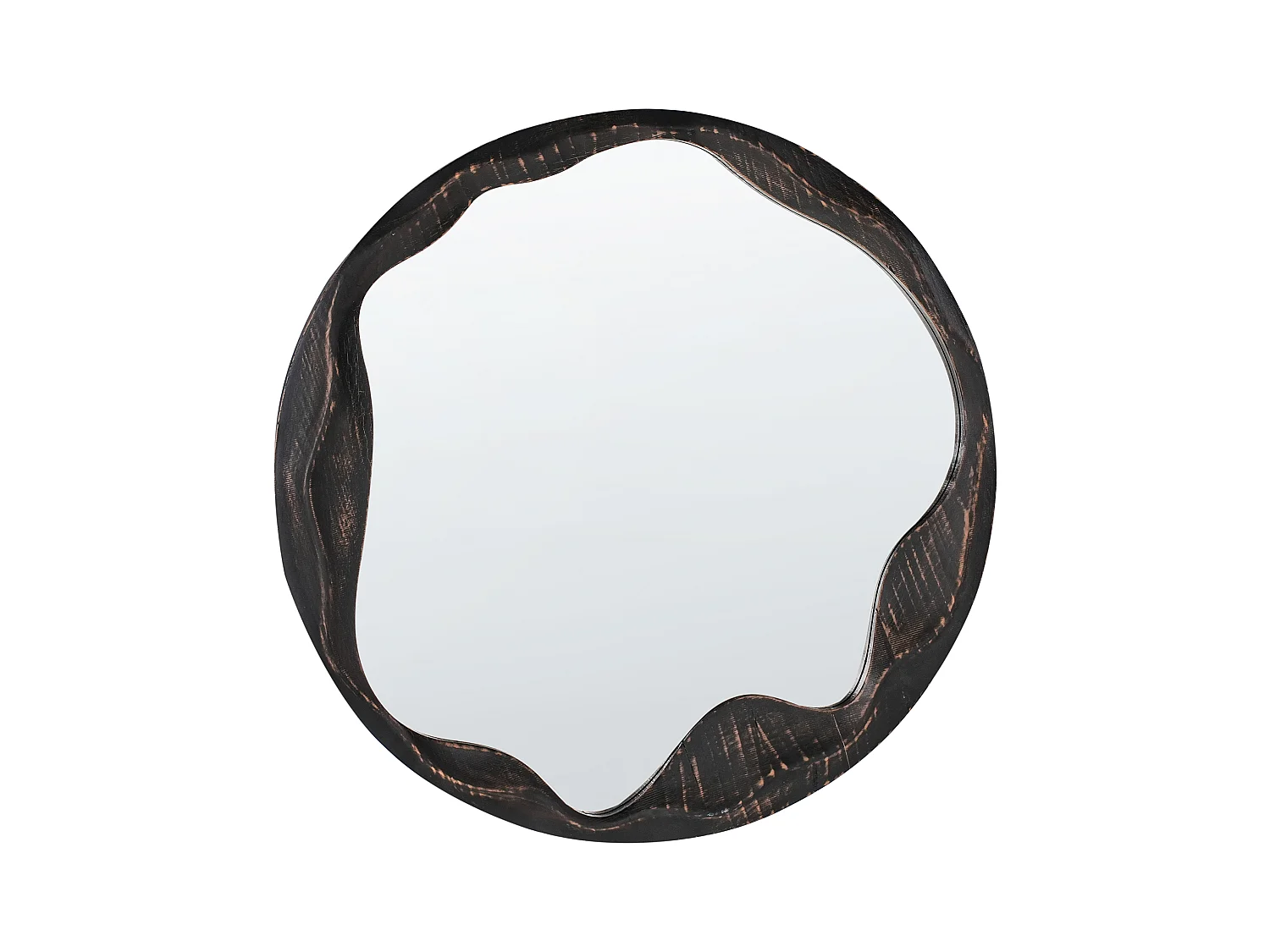 Miroir LANGON 60 cm 60 cm Bois de pin Marron foncé