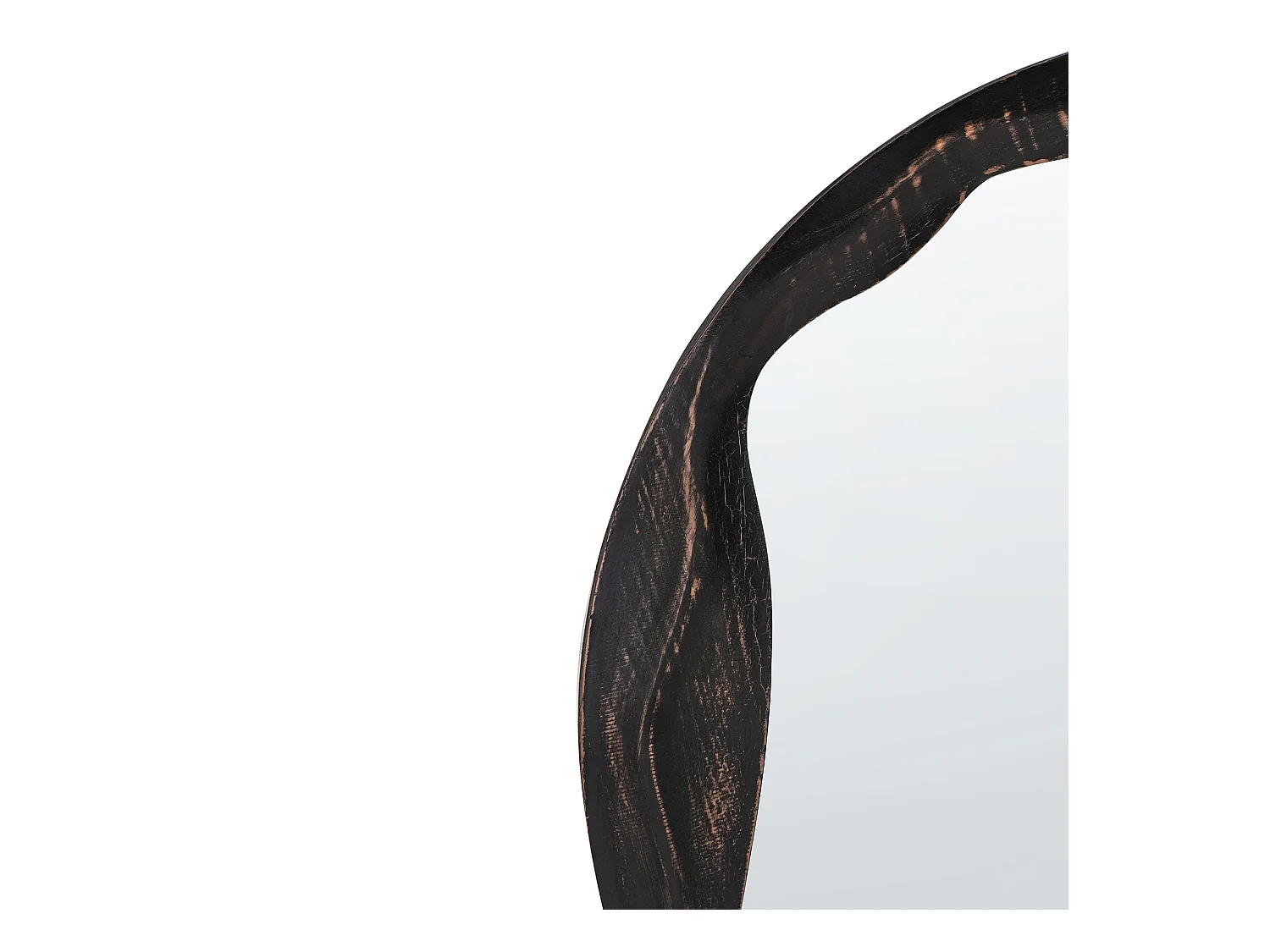 Miroir LANGON 60 cm 60 cm Bois de pin Marron foncé