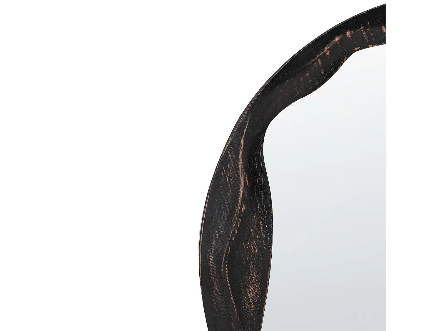 Miroir LANGON 60 cm x 60 cm Bois de pin Marron foncé