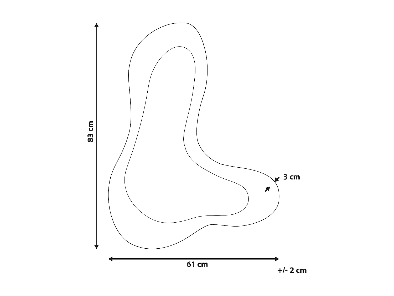 Miroir GUICLAN 61 cm 83 cm Blanc