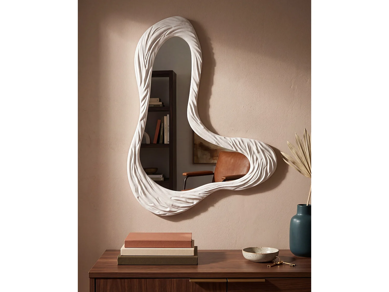 Miroir GUICLAN 61 cm 83 cm Blanc