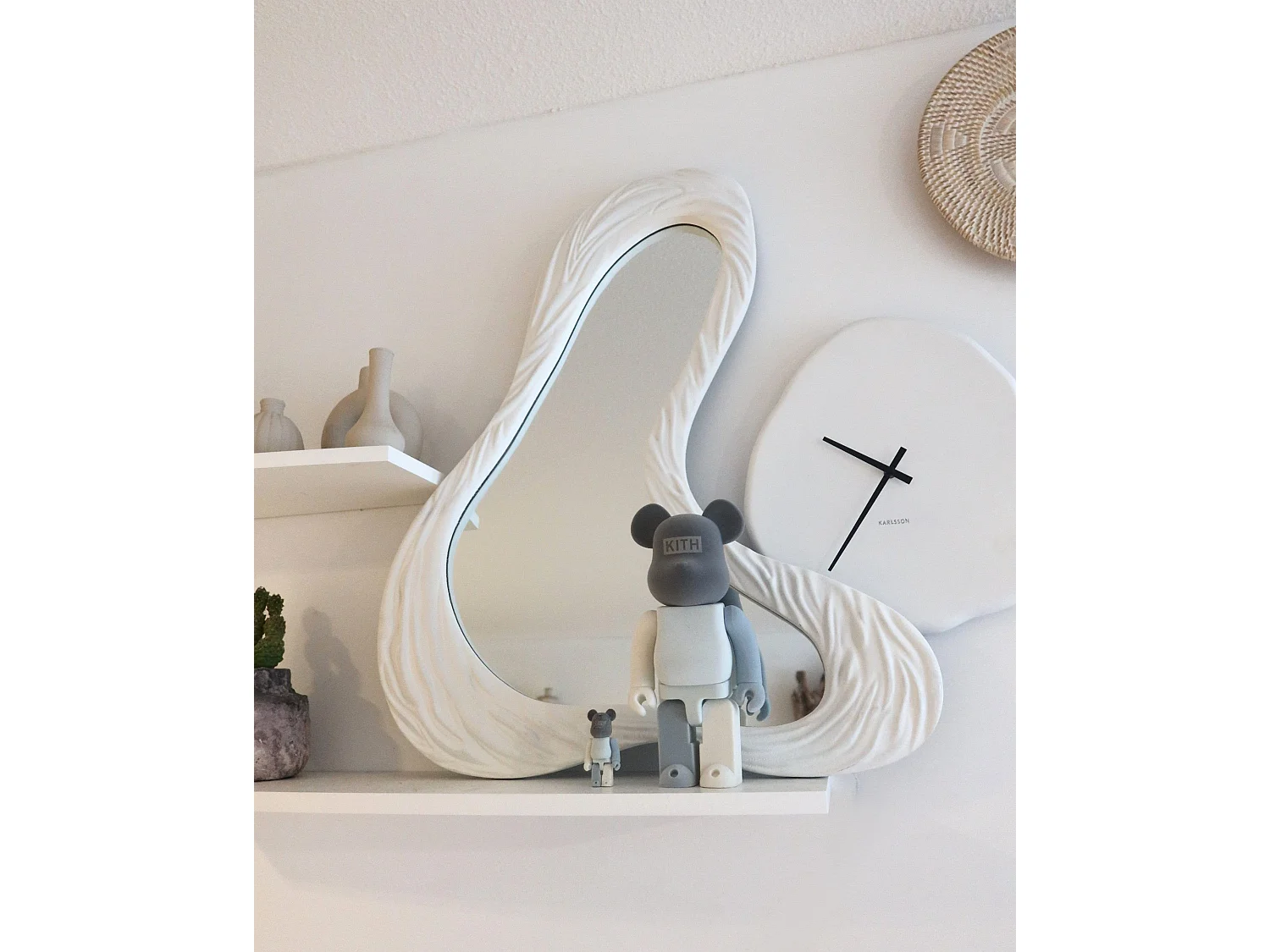 Miroir GUICLAN 61 cm 83 cm Blanc
