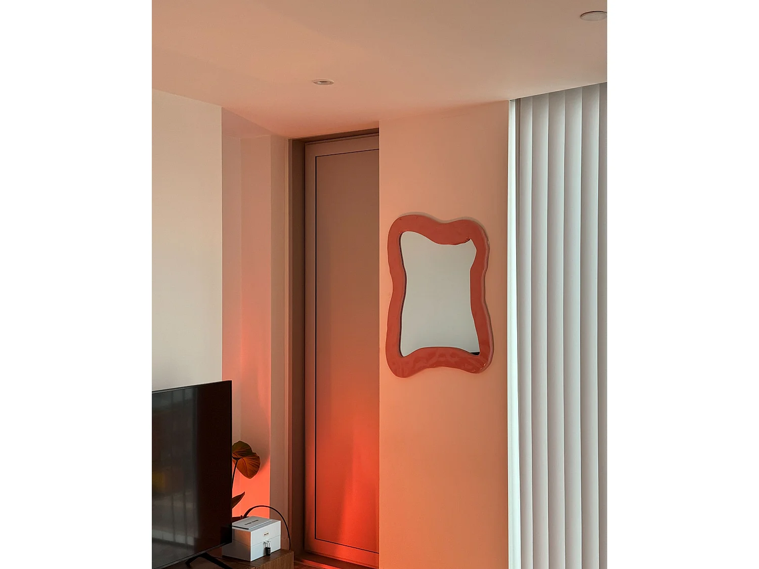 Miroir PENCRAN 60 cm 80 cm Rose
