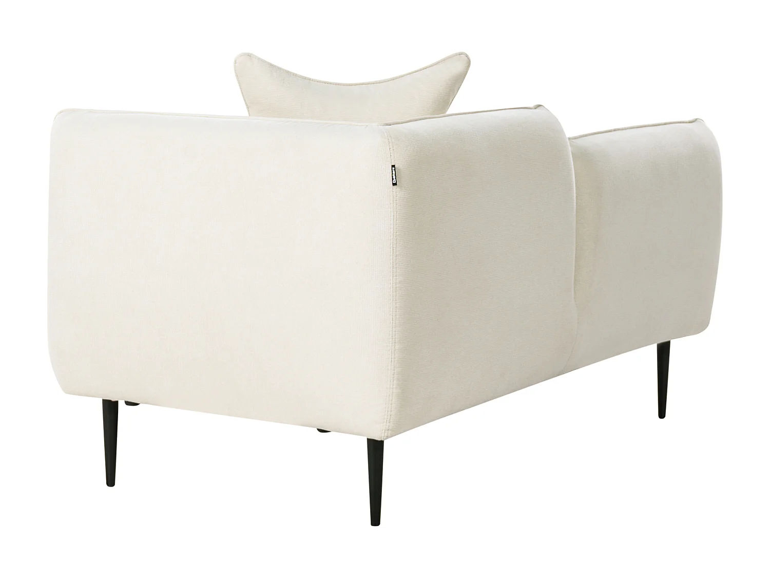 Chaise longue côté droit CHEVANNES Tissu Blanc cassé