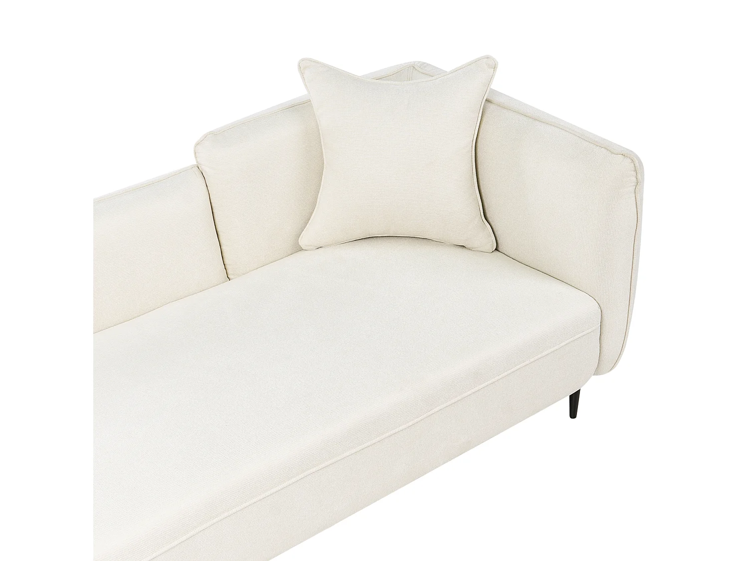 Chaise longue côté droit CHEVANNES Tissu Blanc cassé