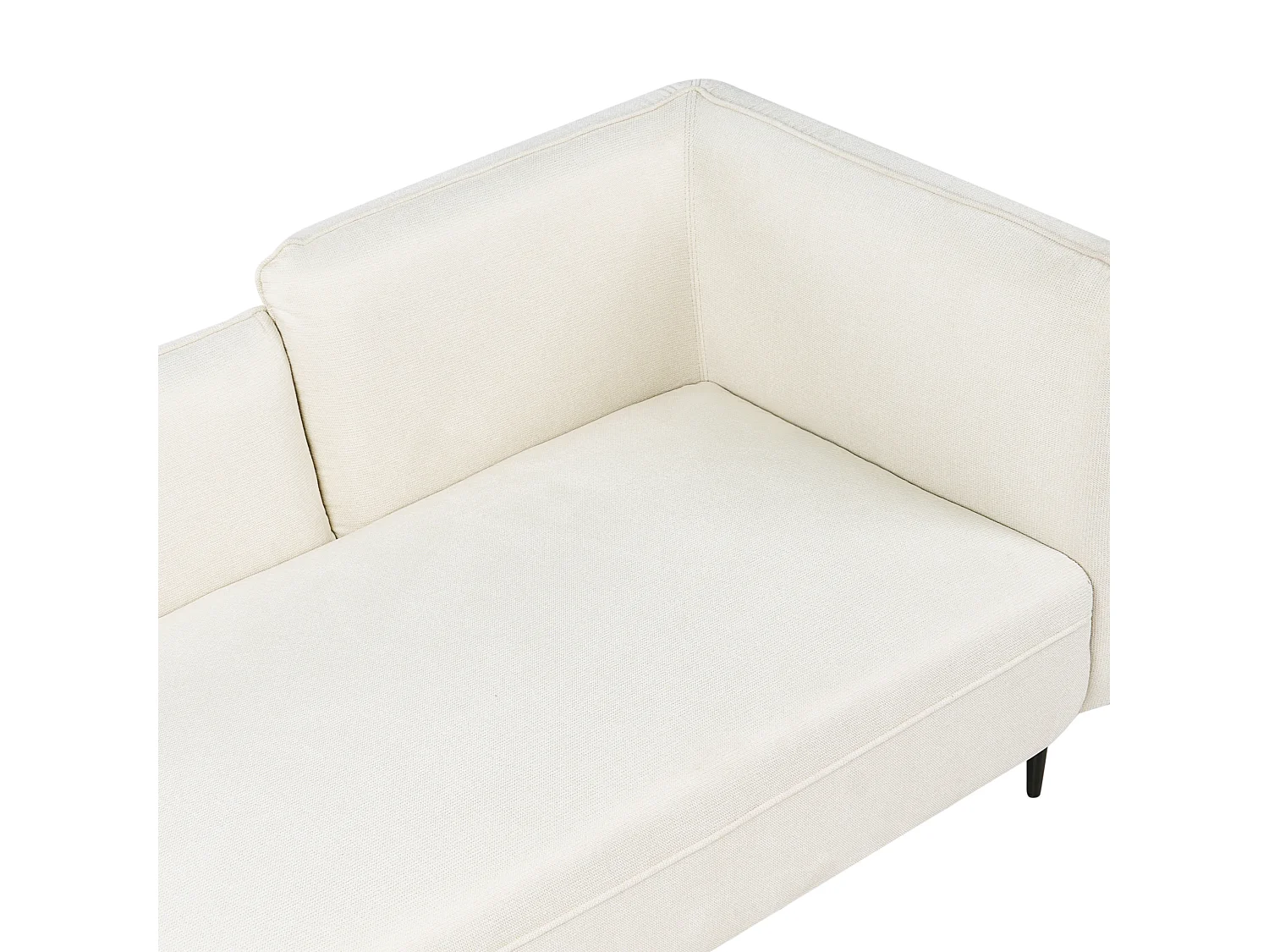 Chaise longue côté droit CHEVANNES Tissu Blanc cassé