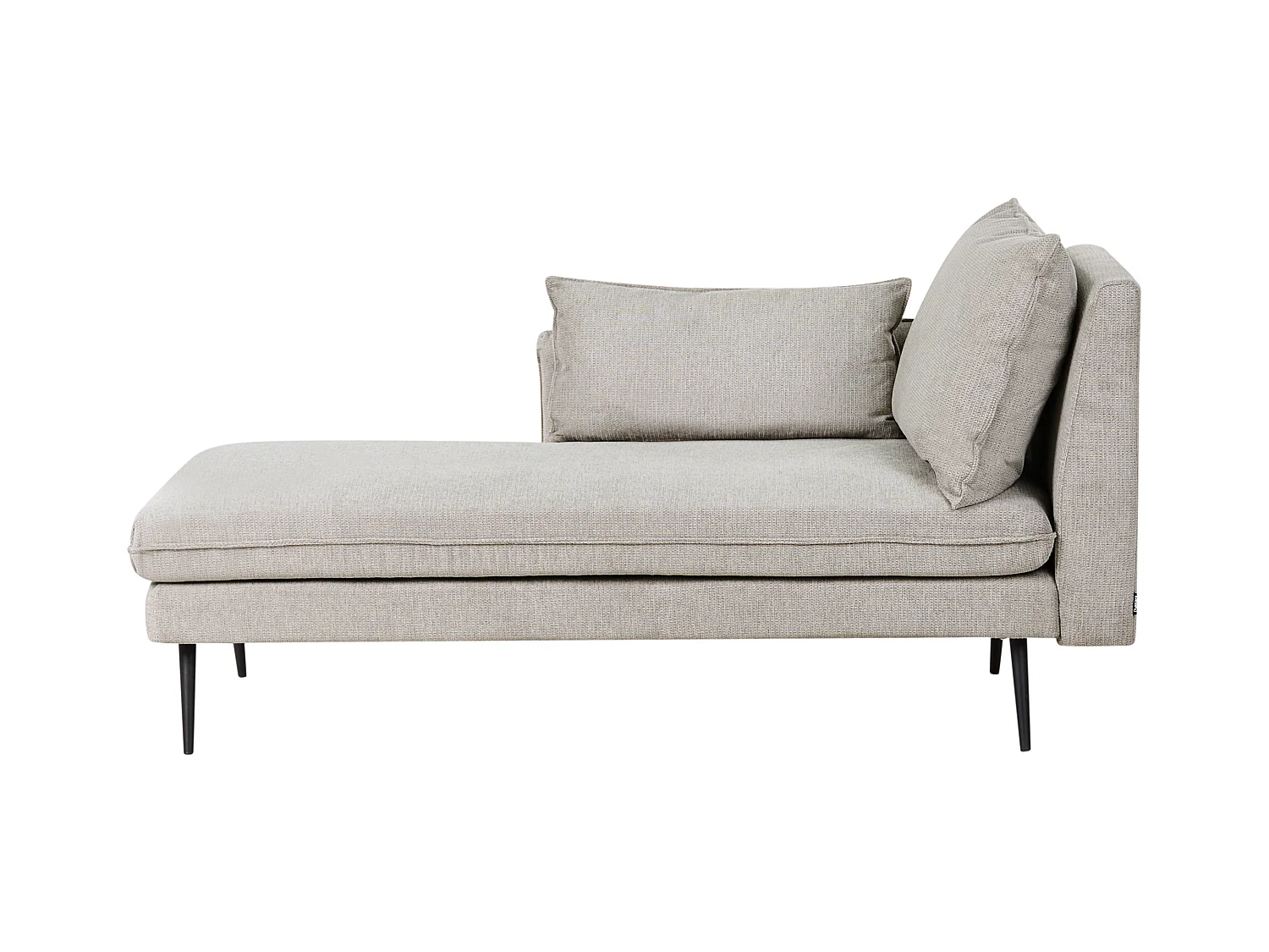 Chaise longue côté droit YERRES Tissu Gris