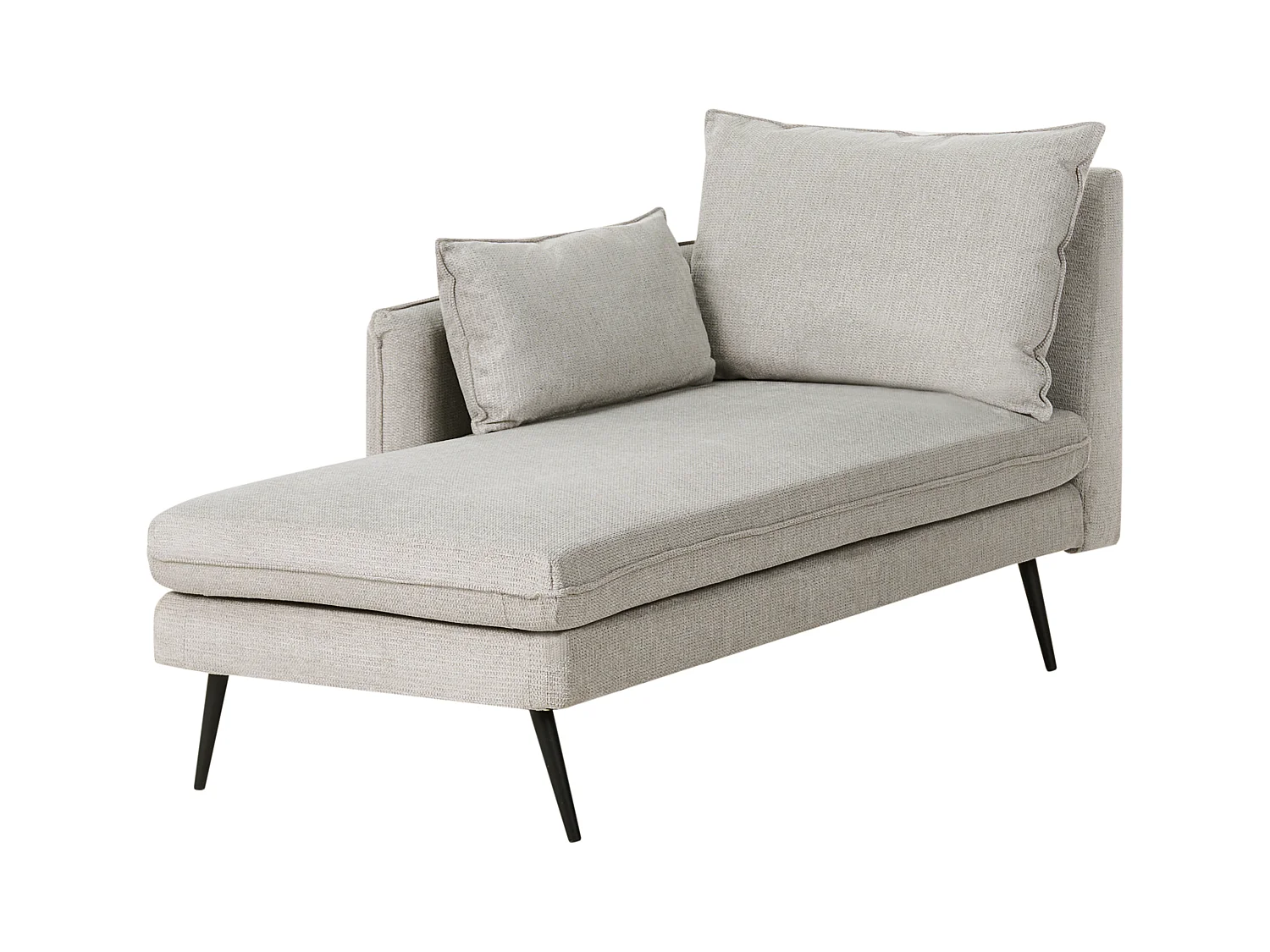 Chaise longue côté droit YERRES Tissu Gris