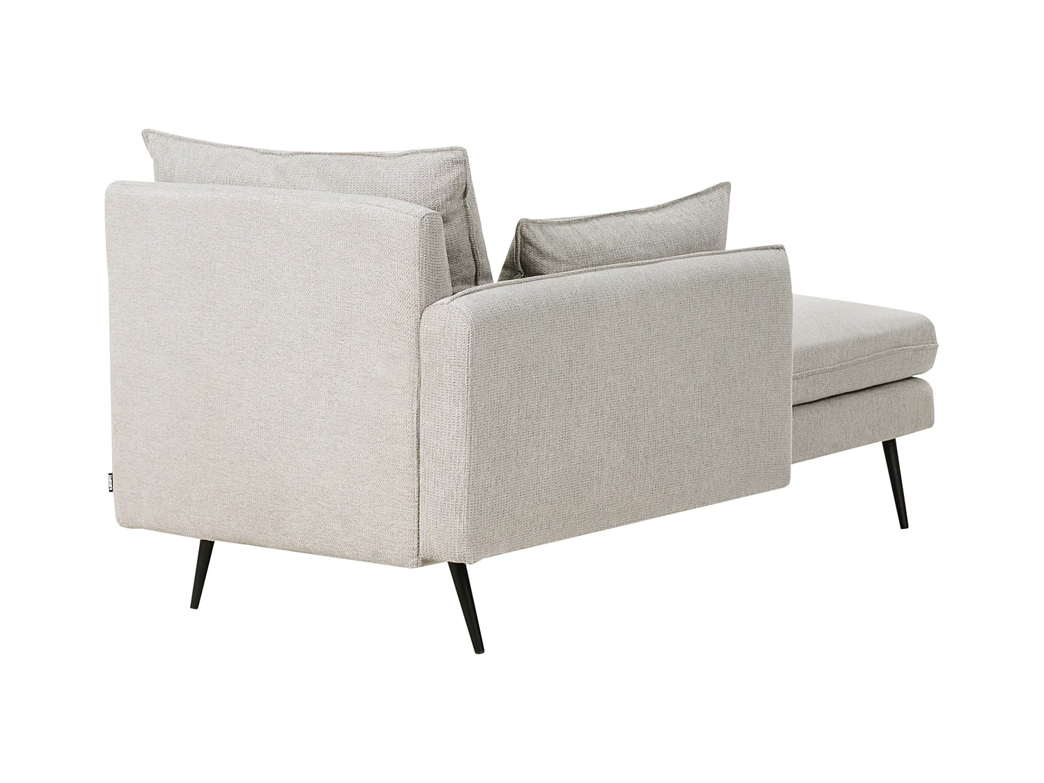 Chaise longue côté droit YERRES Tissu Gris