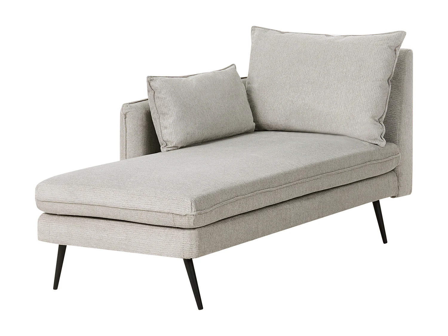 Chaise longue côté droit YERRES Tissu Gris