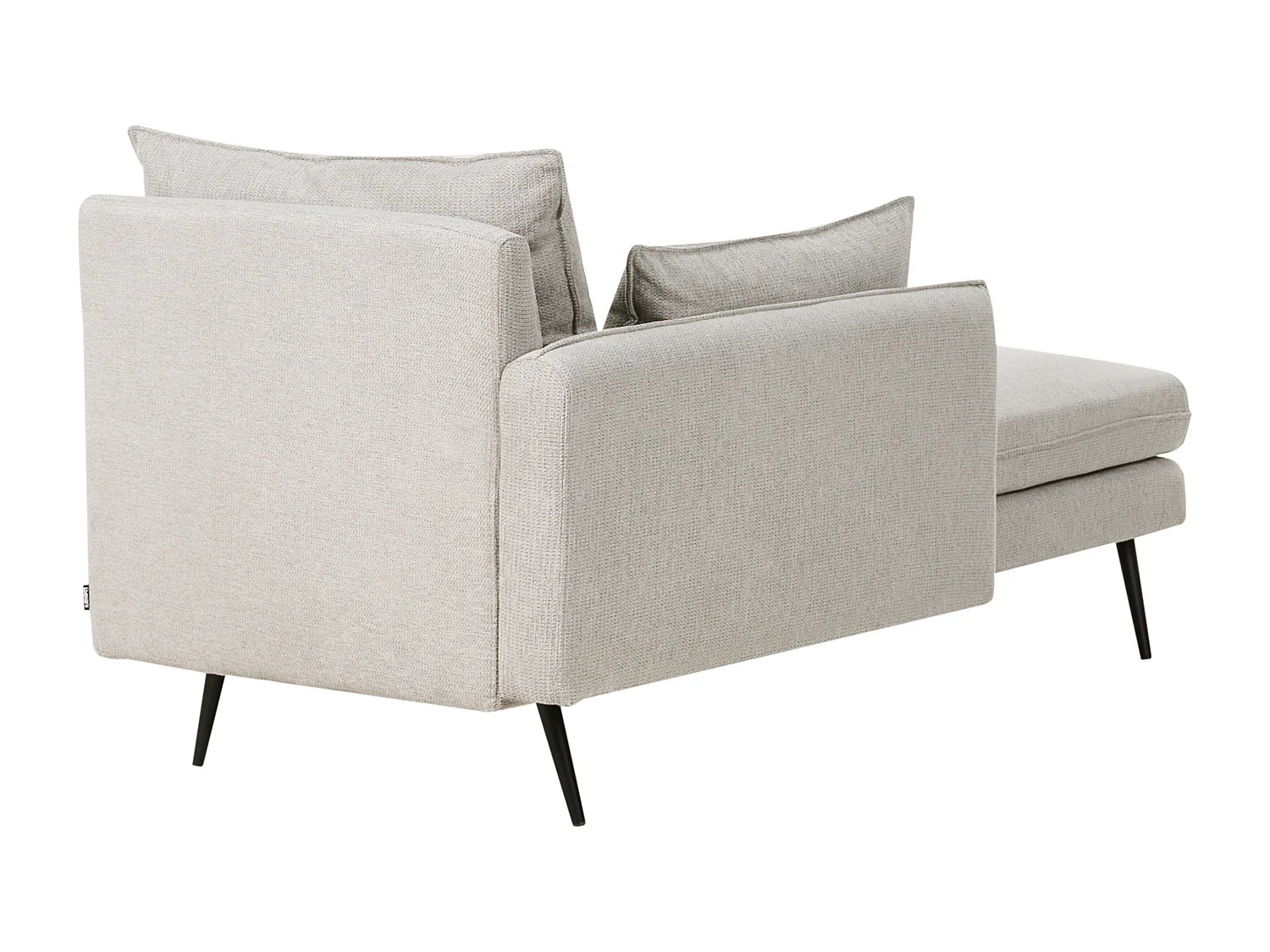 Chaise longue côté droit YERRES Tissu Gris