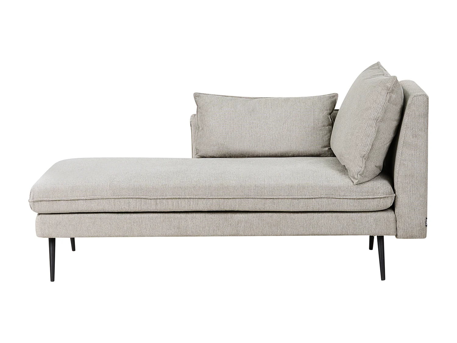 Chaise longue côté droit YERRES Tissu Gris