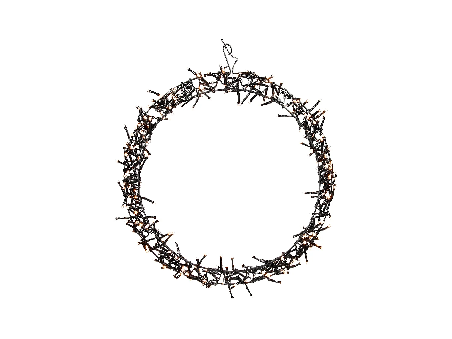 ECD Germany LED Lichterkranz Ø38cm, 300 LEDs, Warmweiß, 8 Modi, IP44 Innen/Außen, Türkranz Fensterkranz Hängekranz Ring Weihnachten Weihnachtsdeko