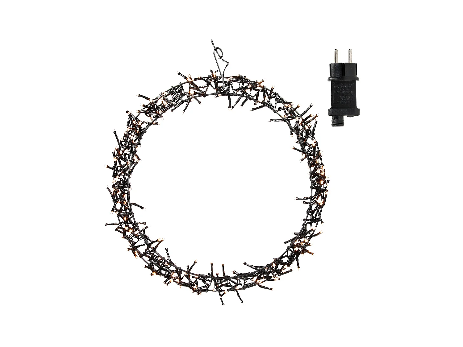 ECD Germany LED Lichterkranz Ø38cm, 300 LEDs, Warmweiß, 8 Modi, IP44 Innen/Außen, Türkranz Fensterkranz Hängekranz Ring Weihnachten Weihnachtsdeko