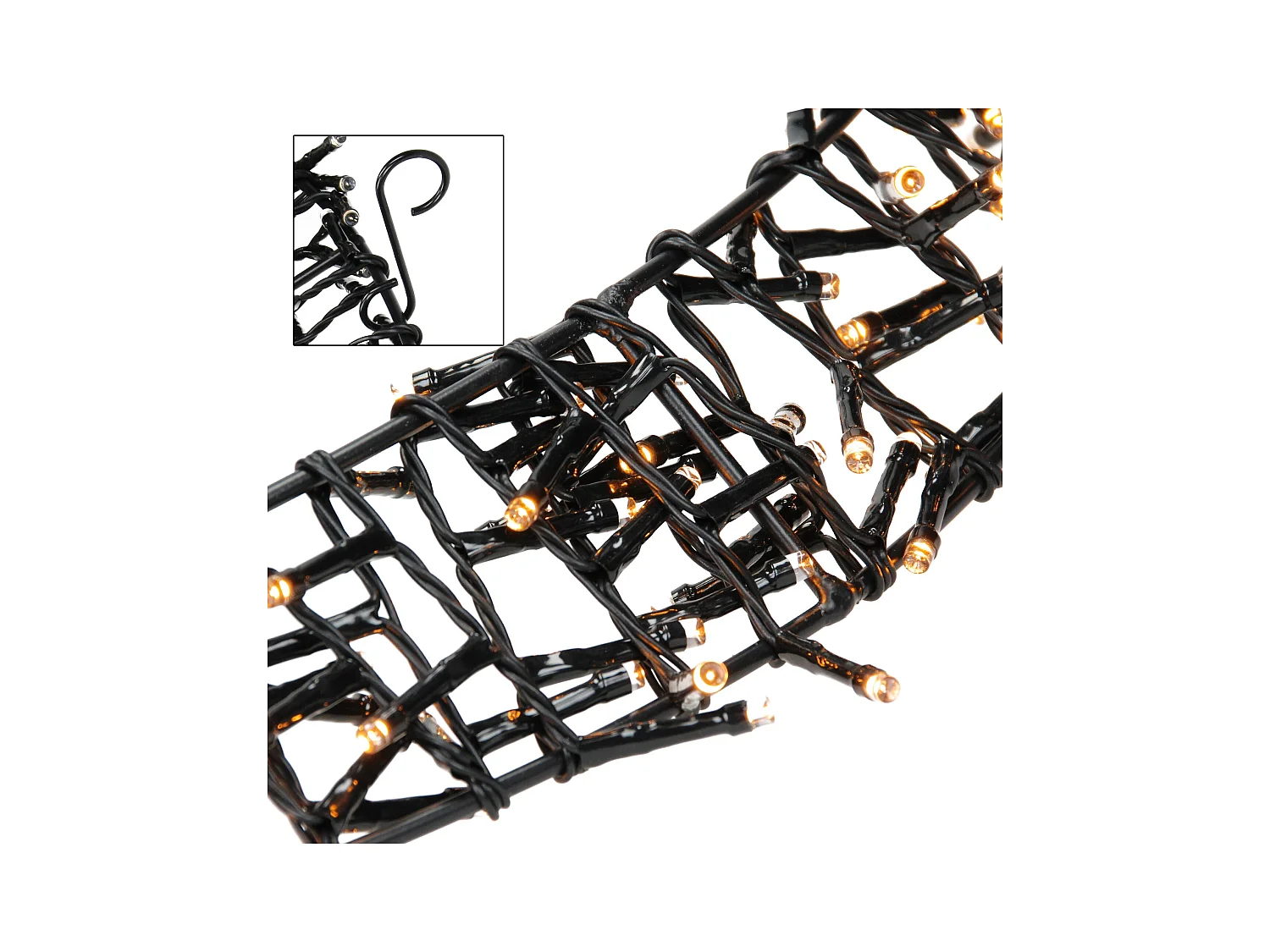 ECD Germany LED Lichterkranz Ø38cm, 300 LEDs, Warmweiß, 8 Modi, IP44 Innen/Außen, Türkranz Fensterkranz Hängekranz Ring Weihnachten Weihnachtsdeko